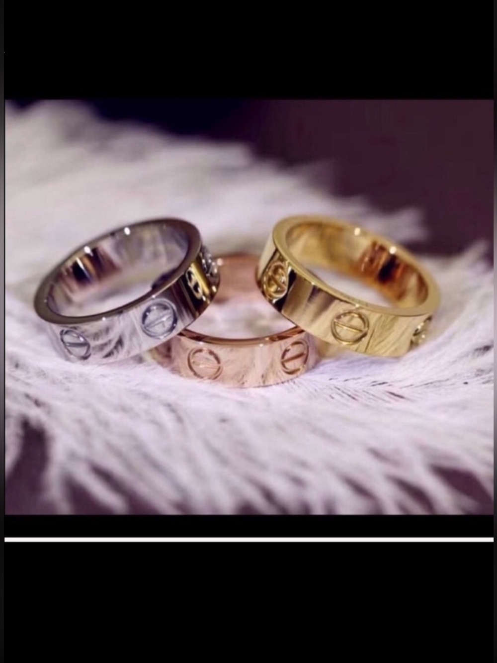 UNISEX love ring screw ring